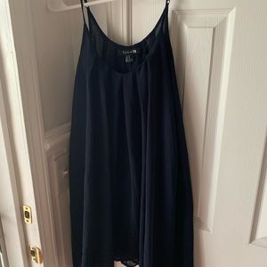 Spaghetti strap dark blue slip dress